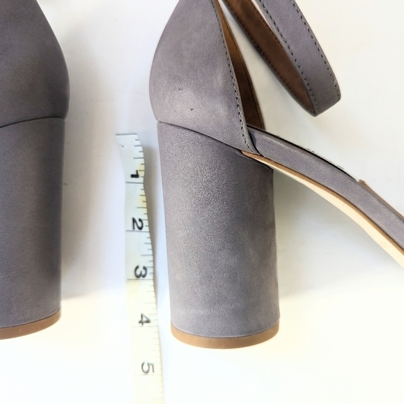 Steve Madden Rounded Heel Ankle Buckle Sandals – Purple/Grey Faux Suede – size 1 - Picture 6 of 7